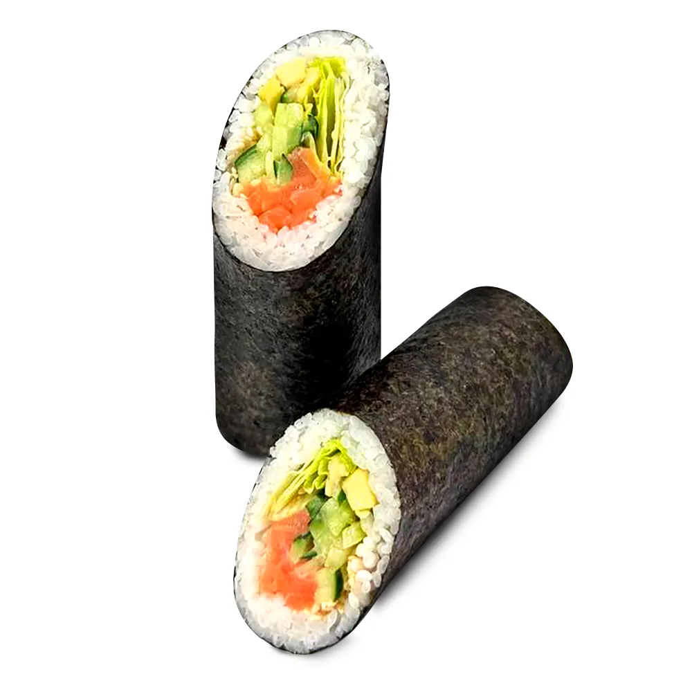 Хенд ролл с лососем спайси