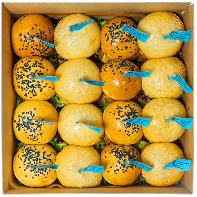 Kids Mini Burgers box