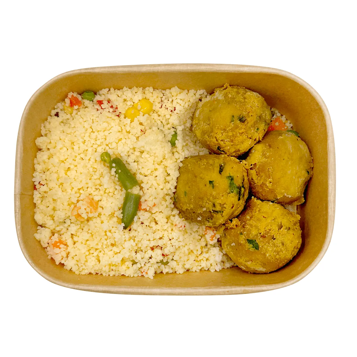 Lunch box №5 (Кус кус с овощами, фалафель)