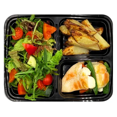 Lunch light №1 (кур. филе с сыром, картофель, микс салат)