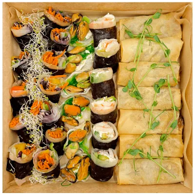 Asian spring roll box