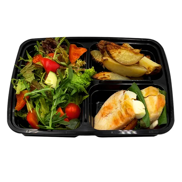 Lunch light №1 (кур. філе з сиром, картопля, мікс салат)